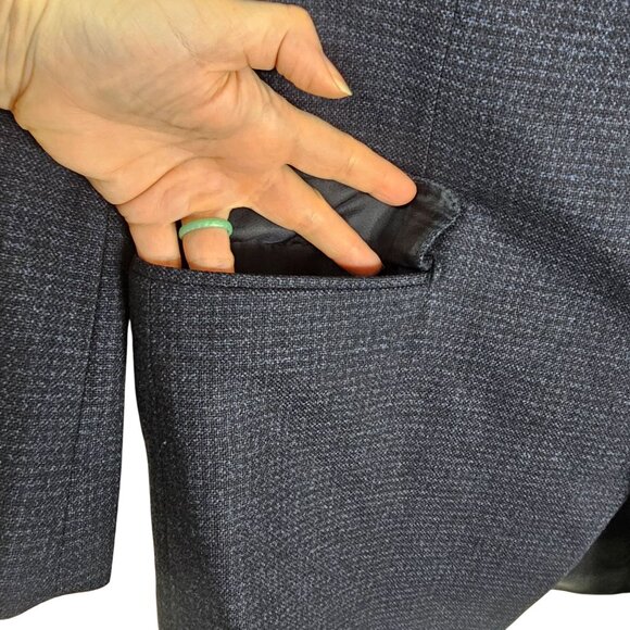 Ermenegildo Zegna Italian Blue Wool//Cashmere/Silk Blazer US 40R Quiet Luxury - Picture 5 of 16